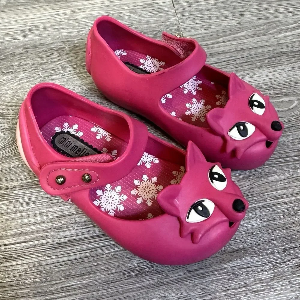 Mini Melissa Ultragirl Flats Mary Jane Shoes Toddler Girls Size 5 Pink Fox